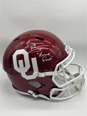 Bosworth Oklahoma Full-Sized Speed Rep Helmet "Horns Down" Inscriptions JSA