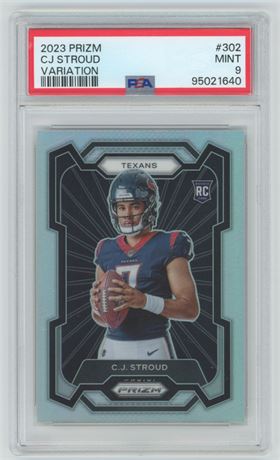 2023 Prizm #302 CJ Stroud RC Variation Silver PSA 9 MINT