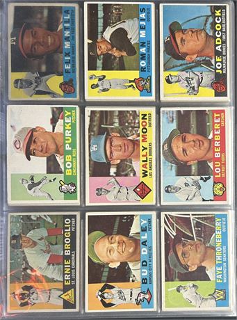 1960 Topps Baseball Partial Set (407/572) EX AVG READ