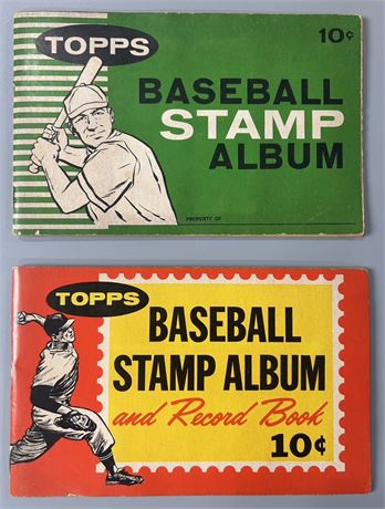 1962 Complete (1-200) & 1961 Partial (134/180) Topps Stamps Booklet Lot (2)