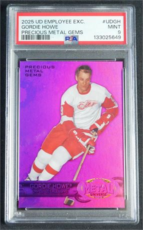 2025 UD Employee Exclusive Gordie Howe Precious Metal Gems PSA 9 MINT