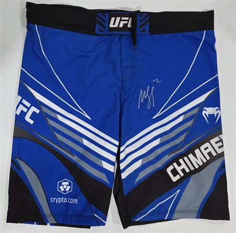 Khamzat Chimaev Autographed UFC Shorts PSA