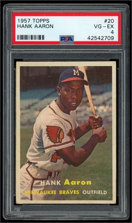 1957 Topps #20 Hank Aaron PSA 4 VGEX