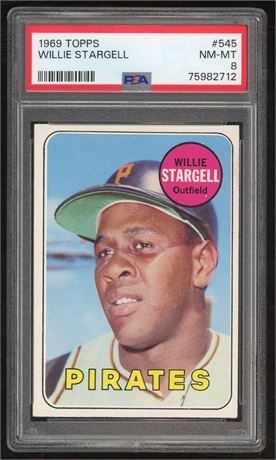 1969 Topps #545 Willie Stargell PSA 8 NMMT