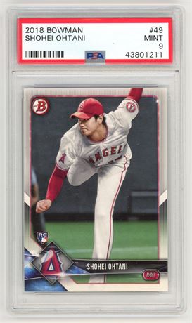 2018 Bowman #49 Shohei Ohtani RC PSA 9 MINT