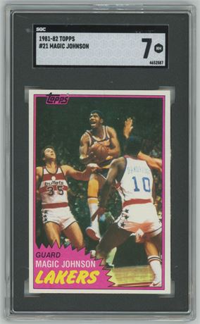 1981-82 Topps #21 Magic Johnson PSA 7 NM