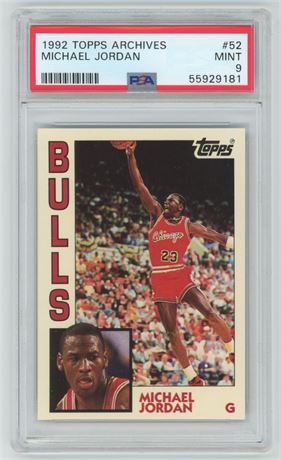 1992 Topps Archives #52 Michael Jordan PSA 9 MINT