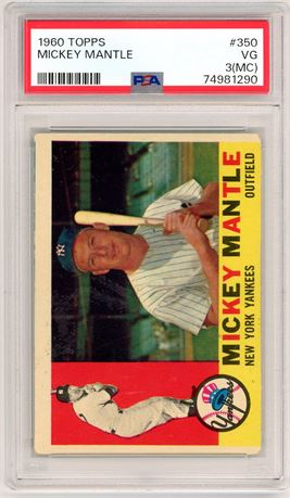 1960 Topps #350 Mickey Mantle PSA 3 (MC)