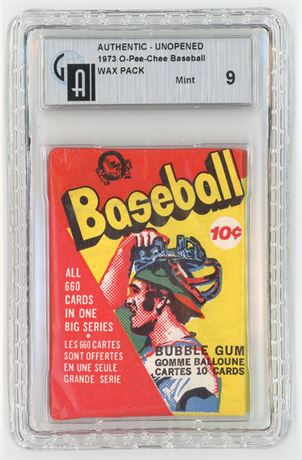 1973 O-Pee-Chee Baseball Wax Pack GAI 9 MINT