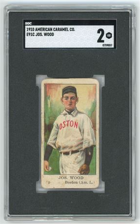 1910 E91C American Caramel Company Jos Wood SGC 2 GOOD Nicely Centered