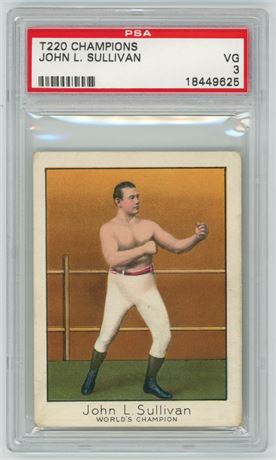 1910 T220 Tolstoi Champions John L Sullivan PSA 3 VG