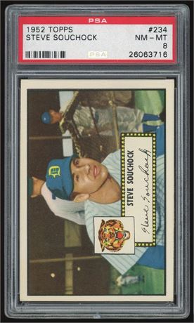 1952 Topps #234 Steve Souchock RC PSA 8 NMMT Only 8 Higher