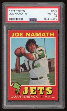 1971 Topps #250 Joe Namath PSA 4 VGEX