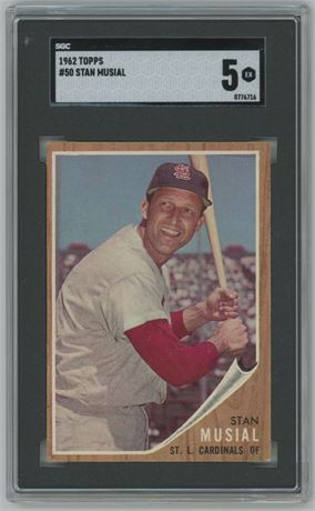 1962 Topps #50 Stan Musial SGC 5 EX