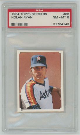 1984 Topps Stickers #66 Nolan Ryan PSA 8 NMMT