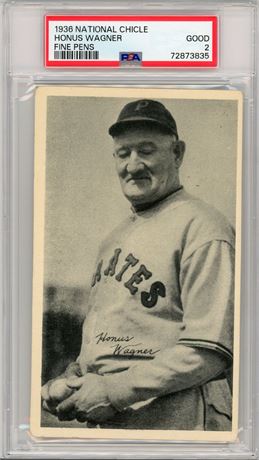 1936 National Chicle Honus Wagner Fine Pens PSA 2 GOOD