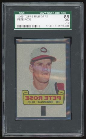 1966 Topps Rub Offs Pete Rose SGC 7.5 NM+