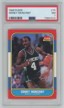 1986 Fleer #75 Sidney Moncrief PSA 7 NM