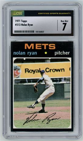 1971 Topps #513 Nolan Ryan CSG 7 NM