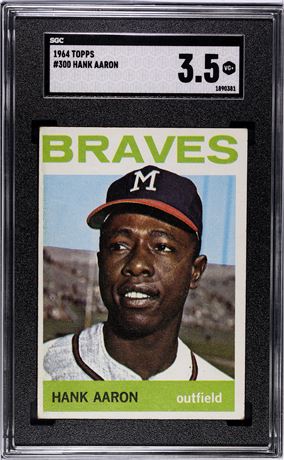 1964 Topps #300 Hank Aaron SGC 3.5 VG+