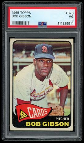 1965 Topps #320 Bob Gibson PSA 3
