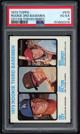 1973 Topps #615 Mike Schmidt RC Hi# PSA 4