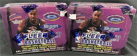 1997 Skybox Fleer Basketball Series 2 Retail Exclusive Box Lot (2) Sealed