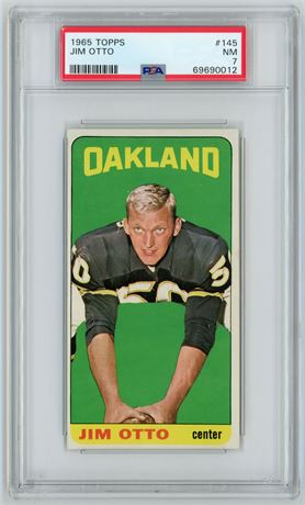 1965 Topps #145 Jim Otto PSA 7 NM
