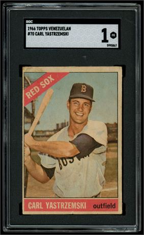 1966 Topps Venezuelan #70 Carl Yastrzemski SGC 1 POOR