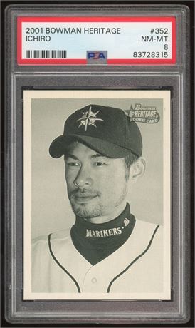 2001 Bowman Heritage #352 Ichiro PSA 8 NMMT