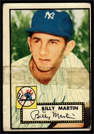 1952 Topps #175 Billy Martin RC Low Grade