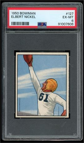 1950 Bowman #127 Elbert Nickel PSA 6 EXMT
