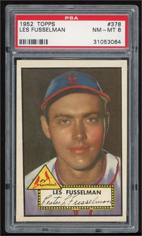 1952 Topps #378 Les Fusselman Hi # PSA 8 NMMT Only 5 Higher RARE