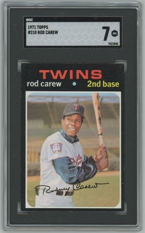1971 Topps #210 Rod Carew SGC 7 NM