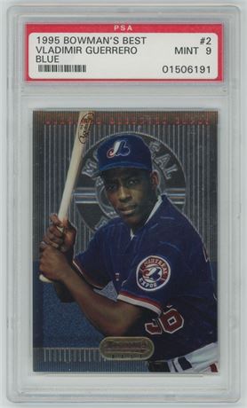 1995 Bowman's Best #2 Vladimir Guerrero Blue RC PSA 9 MINT