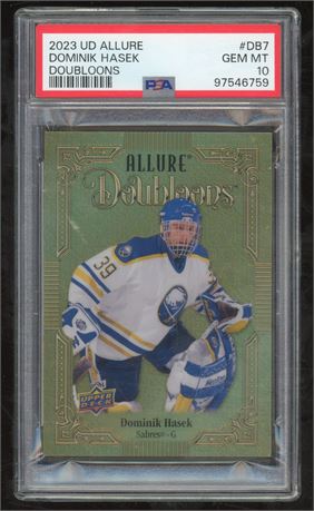 2023 Upper Deck Allure Dominik Hasek Doubloons Case Hit SSP PSA 10 GEM MINT