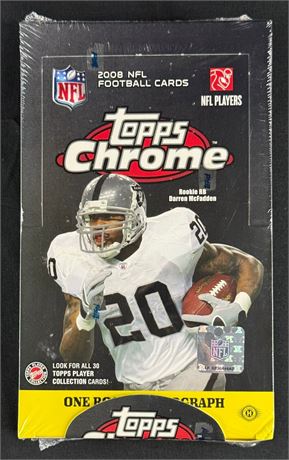 2008 Topps Chrome Football Hobby Factory Sealed Box