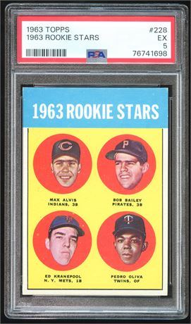 1963 Topps #228 Rookie Stars Pedro Oliva PSA 5 EX BEAUTY!