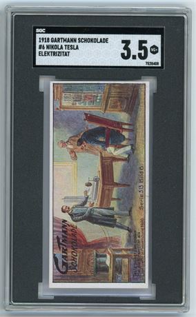 1918 Gartmann Schokolade #6 Nikola Tesla Elektrizitat SGC 3.5 VG+