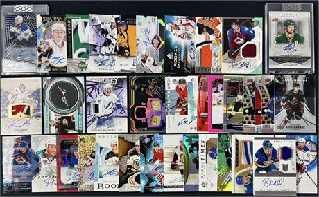 (37) Modern Hockey Lot w / Tons of Autos, #'d, Relics, Inserts
