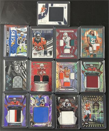 2013-2024 Football Star Lot (13) Numbered Patches/RC's