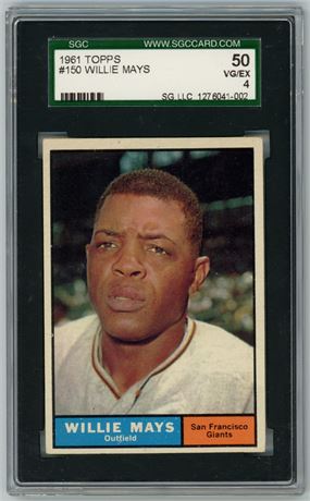 1961 Topps #150 Willie Mays SGC 4 VGEX