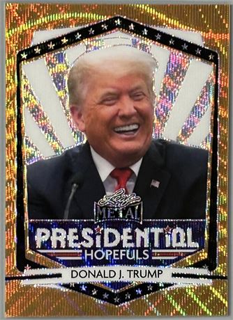 2022 Leaf Presidential Hopefuls Donald J Trump Gold Wave 1/1
