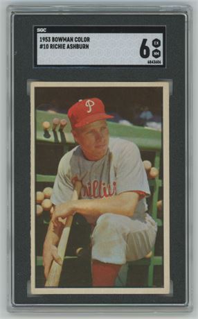 1953 Bowman #10 Richie Ashburn SGC 6 EXMT