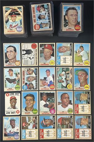 1968 Topps Baseball Lot (165+) w/ Stars VG to VGEX