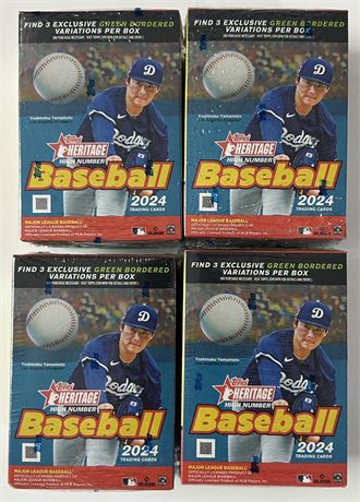 2024 Topps Heritage Baseball High Number Blaster Box Lot (4) Factory Sealed READ