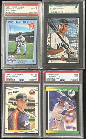 1987-94 Graded Star RC Lot (4) w/ Griffey JR