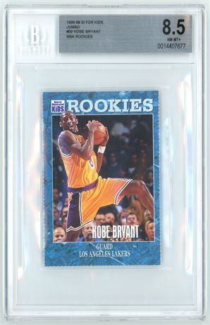 1996 SI For Kids Jumbo #59 Kobe Bryant NBA Rookies BGS 8.5 NMMT+ (READ)