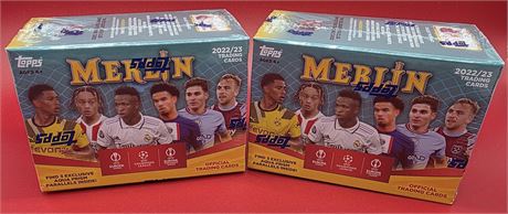 2022 Topps UEFA Sealed Merlin Blaster Box Lot (2)