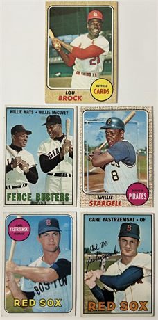 1967-1969 Topps Baseball HOF Lot (5) VG Avg (READ)